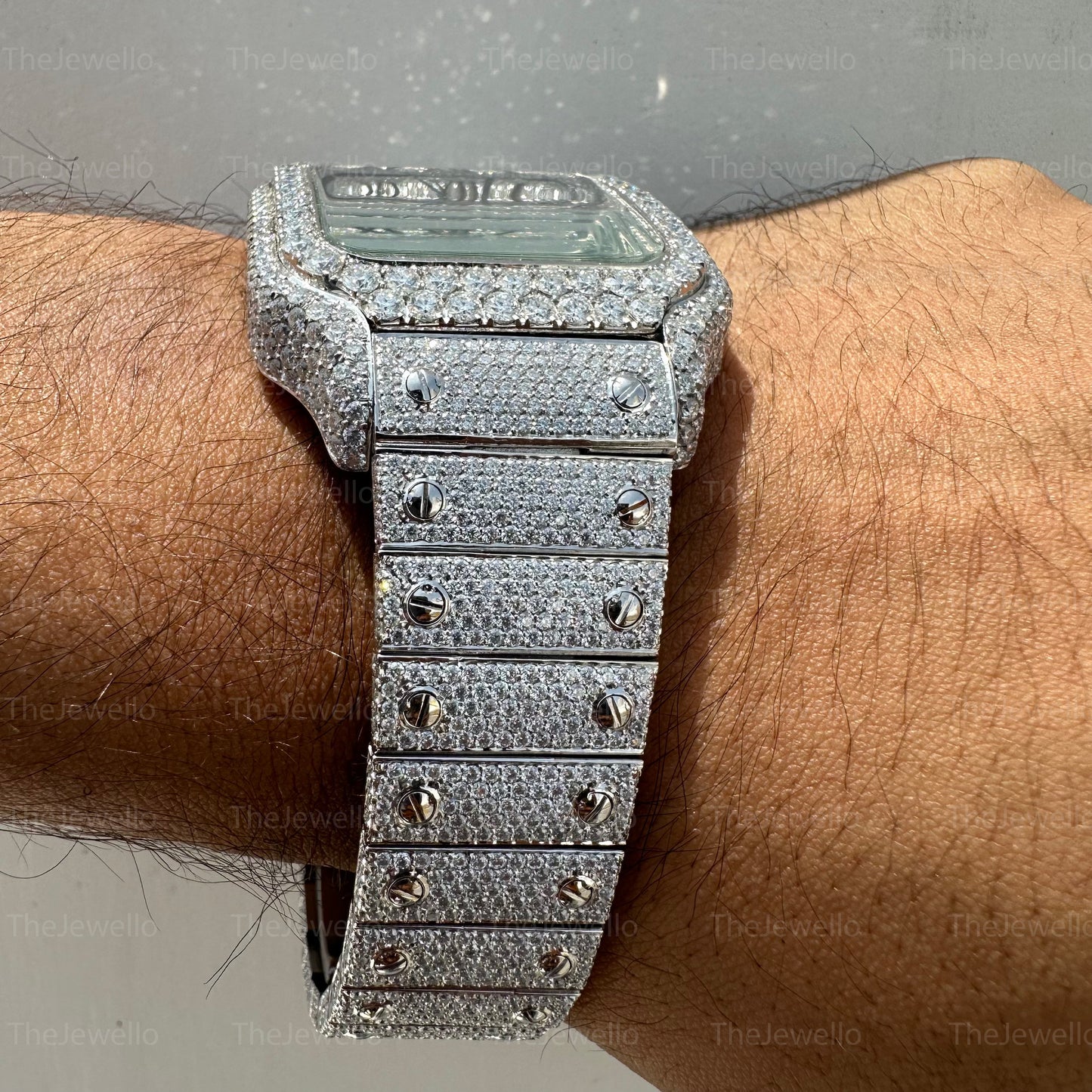 Cartier Iced Out Moissanite Watch