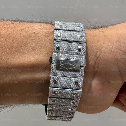 Cartier Iced Out Moissanite Watch