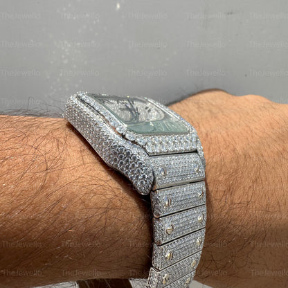 Cartier Iced Out Moissanite Watch