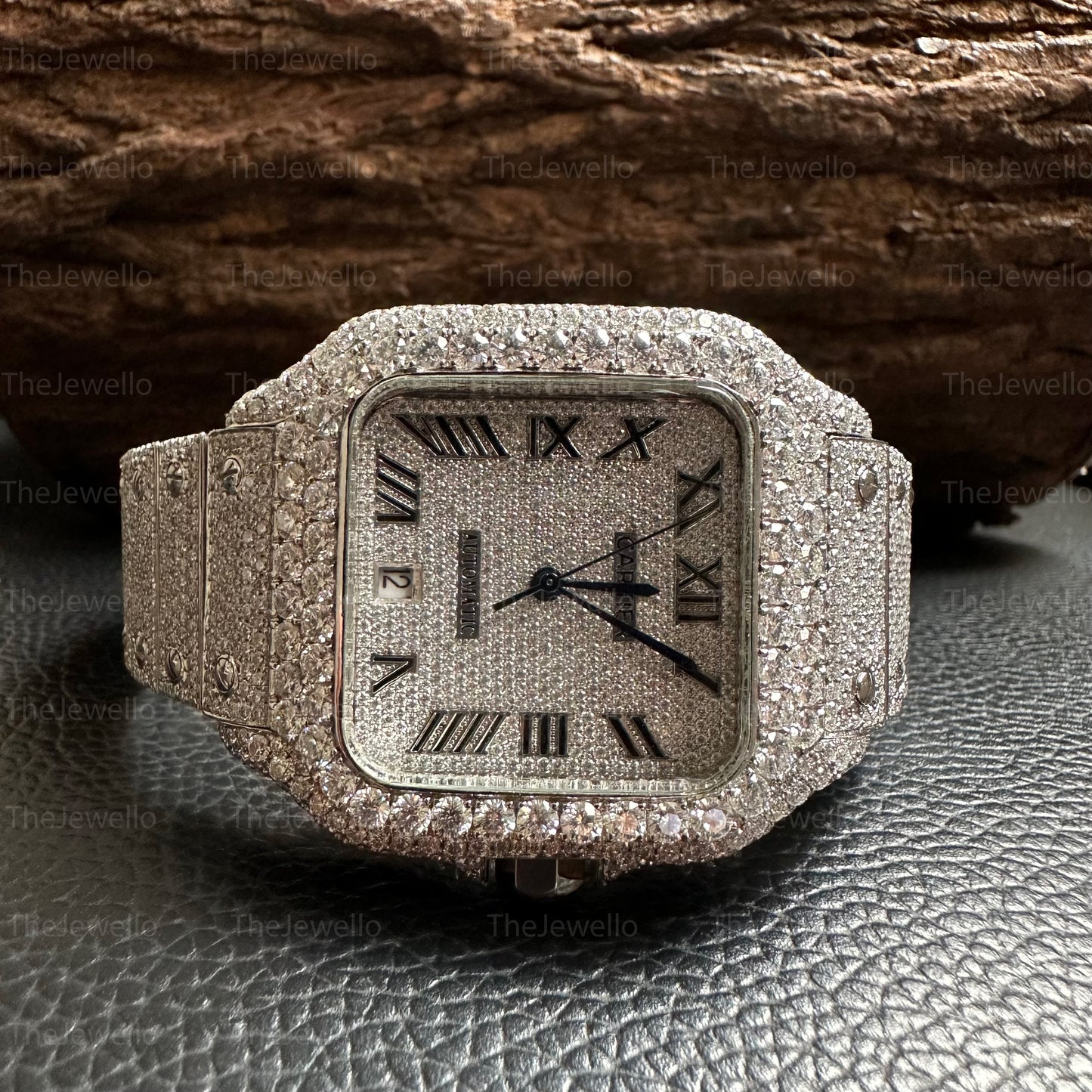 Cartier Iced Out Moissanite Watch