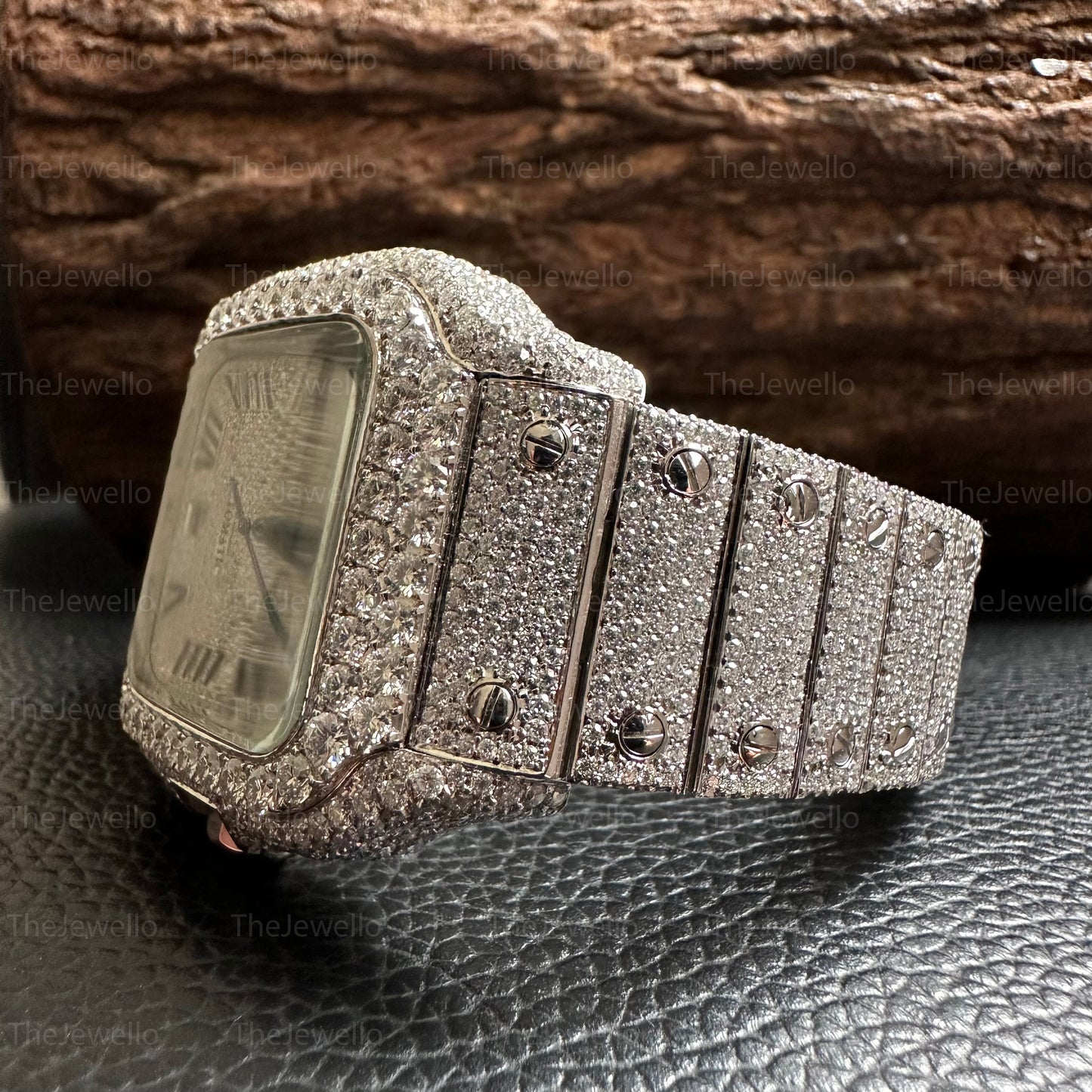 Cartier Iced Out Moissanite Watch