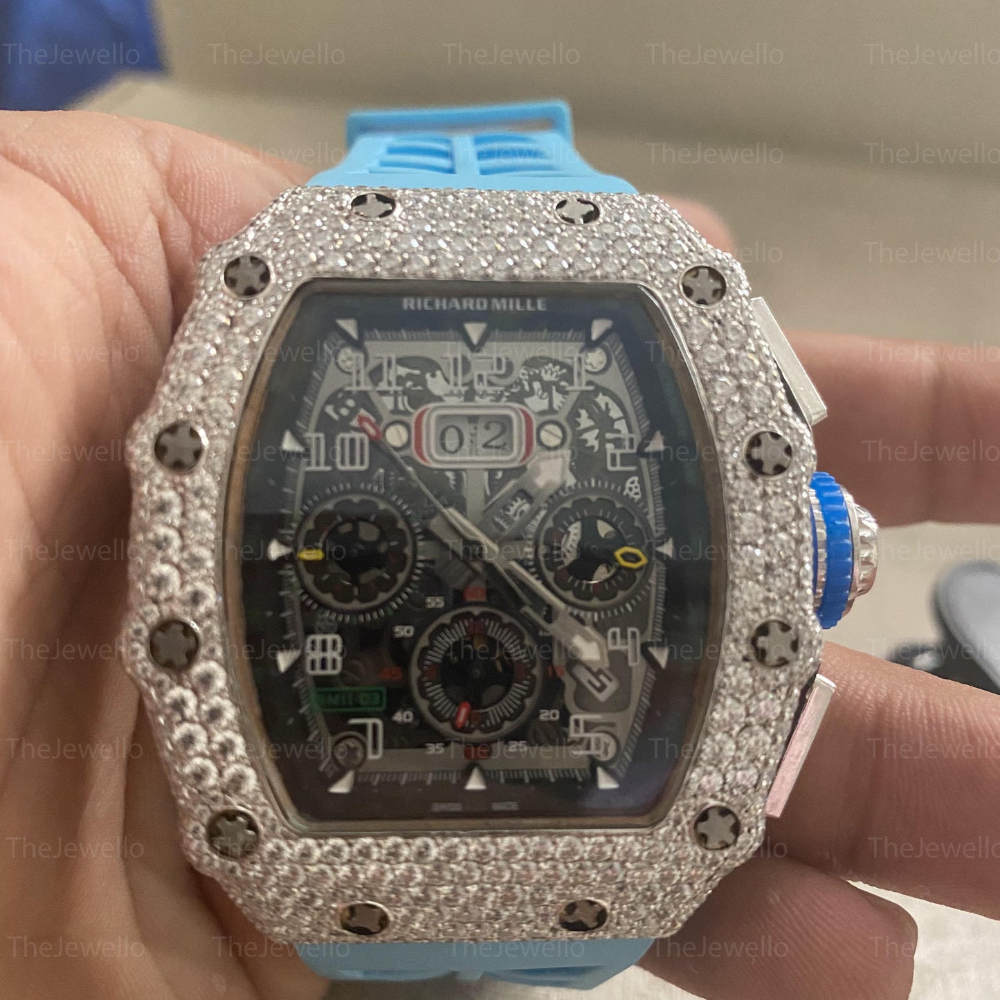 Richard Mille Iced Out Moissanite Watch