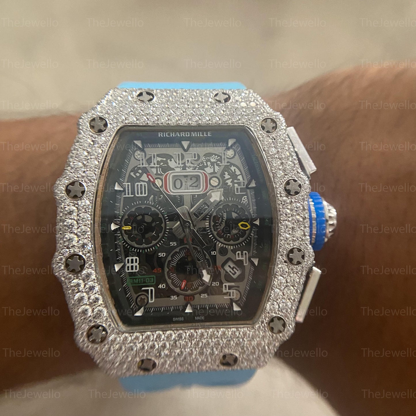 Richard Mille Iced Out Moissanite Watch