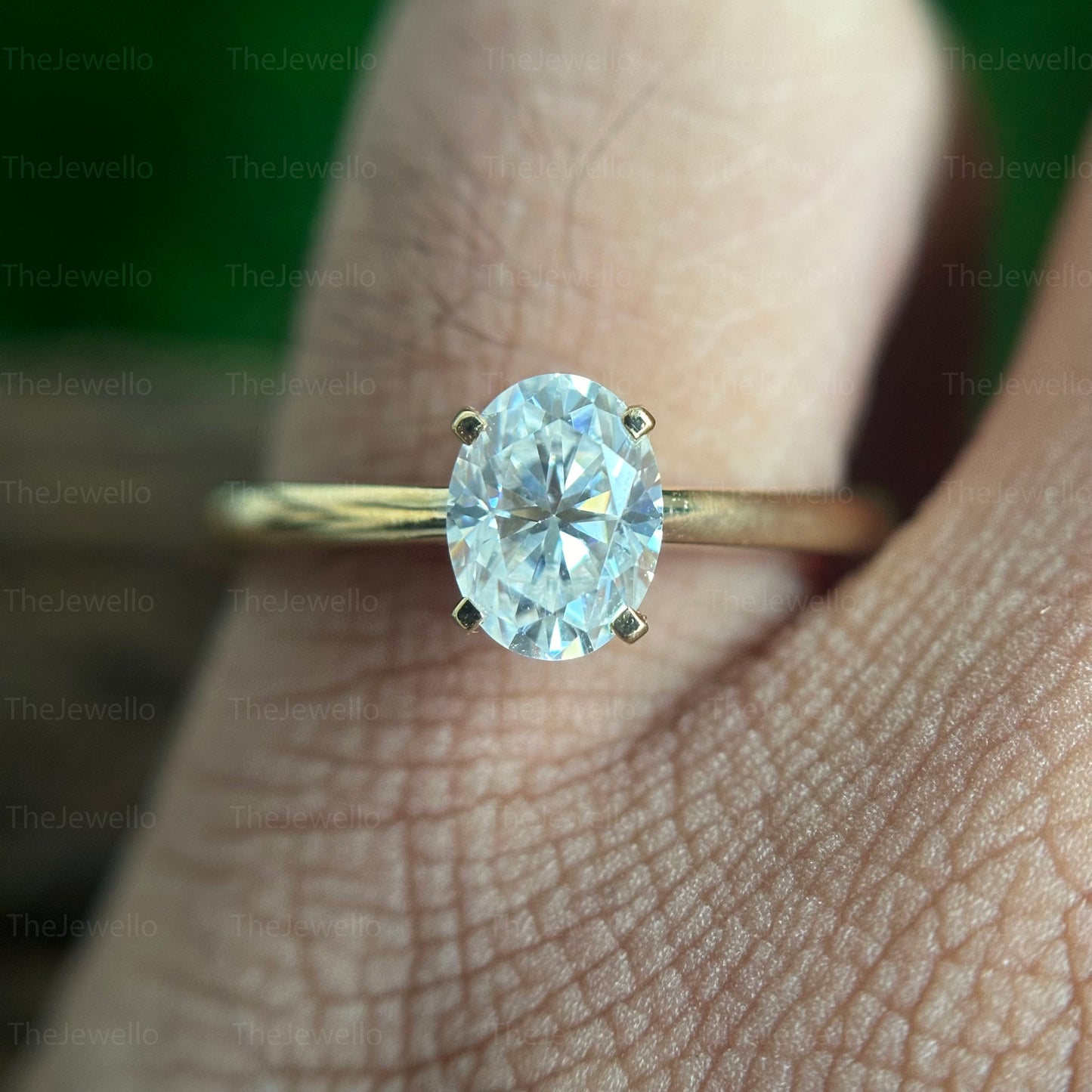 1ct Oval cut Moissanite Solitaire ring, Engagement Ring in 14k solid Gold Woman, Wedding diamond ring, Gift for her