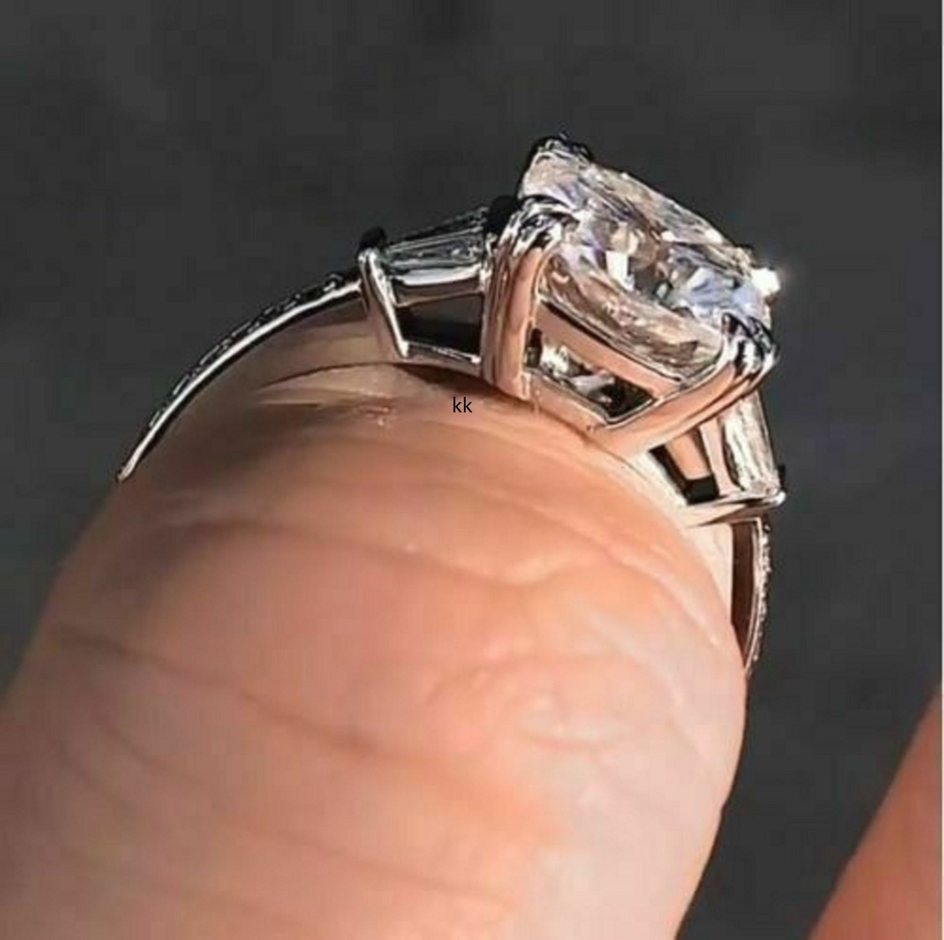 3.1 Ct Moissanite Ring for Women - Cushion Cut 14K Gold Wedding Ring for Her - Bridal Wedding Ring Gift - Engagement Ring for Bride