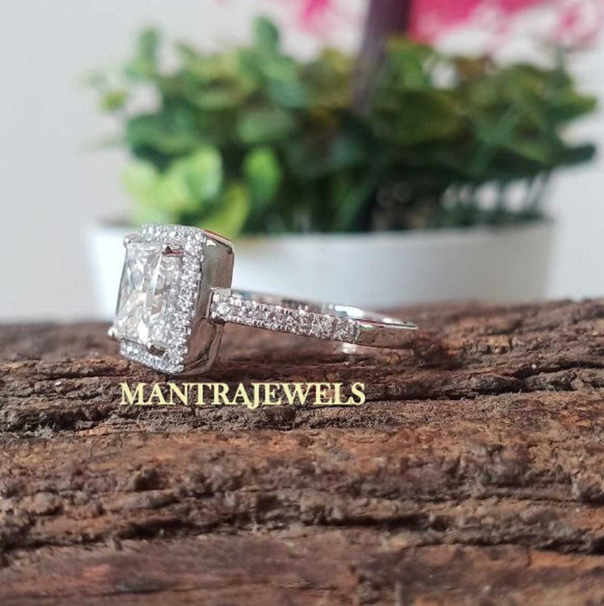 2.50 CT Moissanite Diamond Engagement Ring 14K Sterling Silver Wedding Band Ring Anniversary Ring Promise Ring