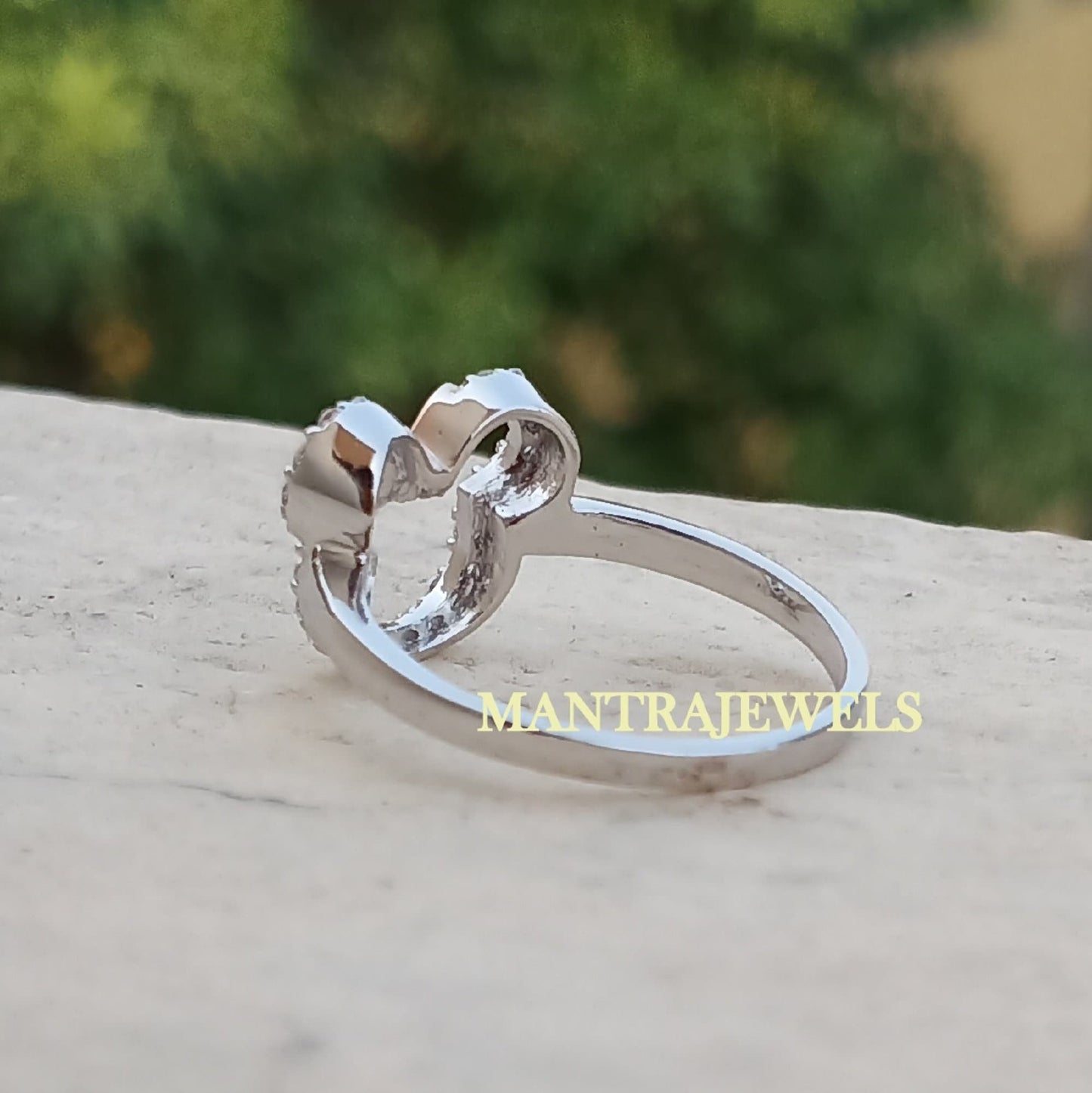 0.40Ct Round Cut Mickey Ring / Minnie Silhouette Moissanite Ring / Woman Fine Jewelry / Mouse Engagement Ring/Diamond Ring in 14K White Gold