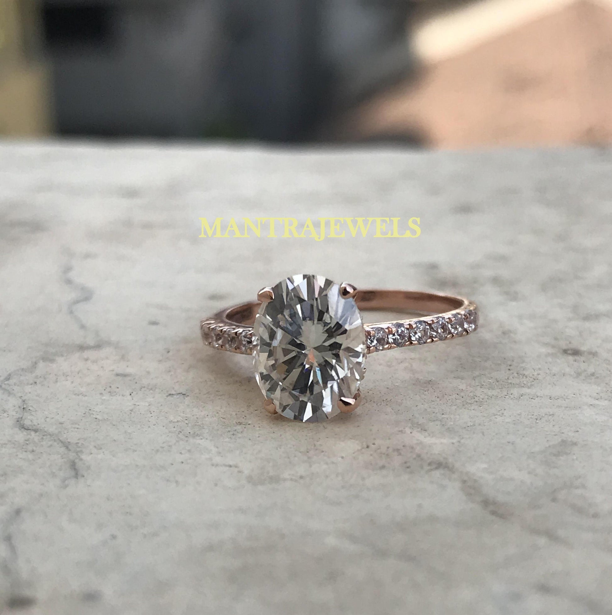 Moissanite Ring| Oval Cut Ring| Engagement Ring| Sterling Silver Ring| Promise Ring for her| Wedding Ring Women