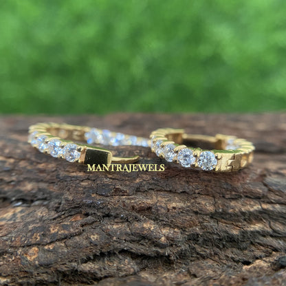 Round Moissanite Ring, Wedding Band Ring, Engagement Prong Round Ring, Iconic Ring, Gold Eternity Ring 1.70 TCW Ring Promise Ring Set