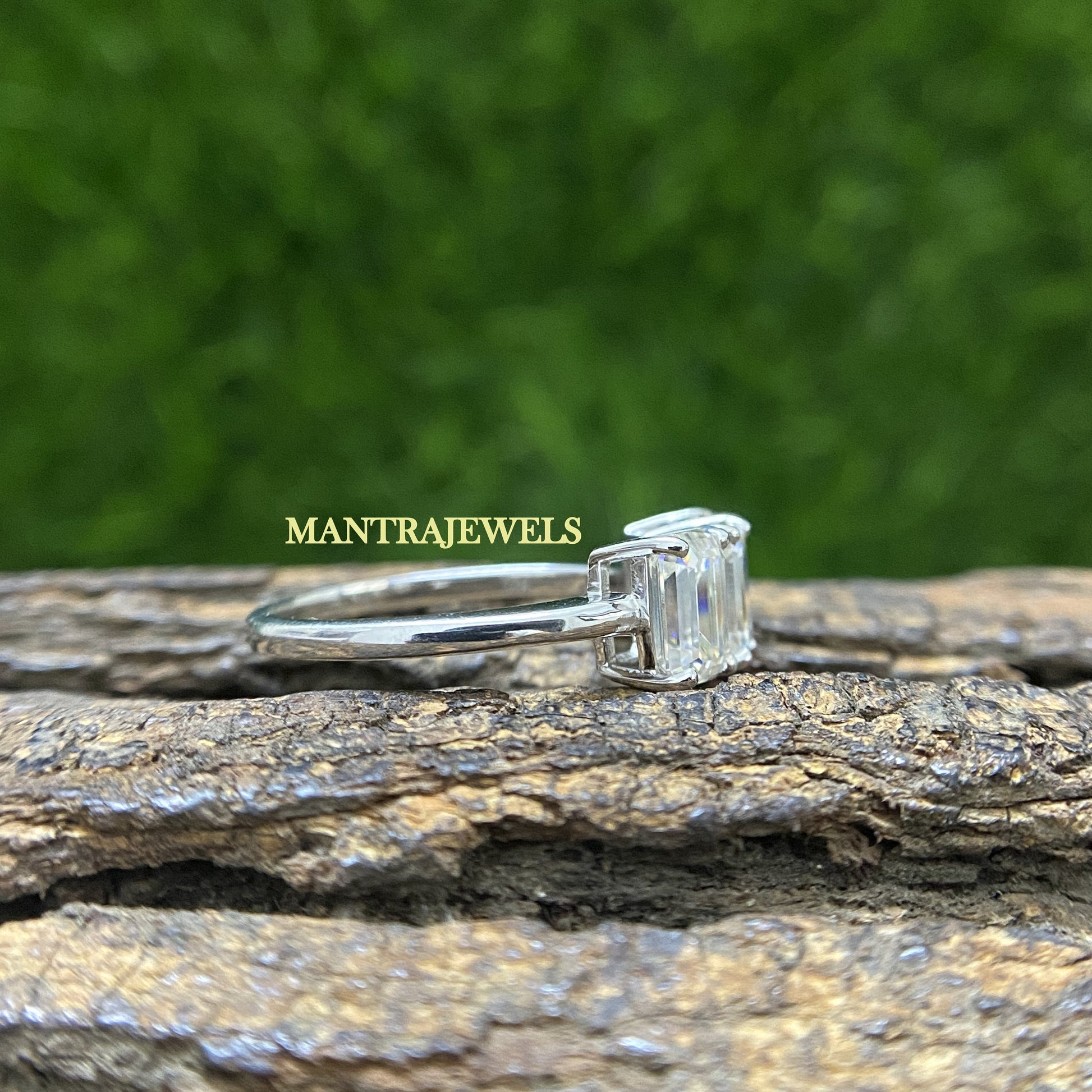 Similar Moissanite Diamond Size Ring, Emerald Cut Handmade Ring For Her, Solid Gold Engagement Ring, Designer Anniversary Gift Ring.