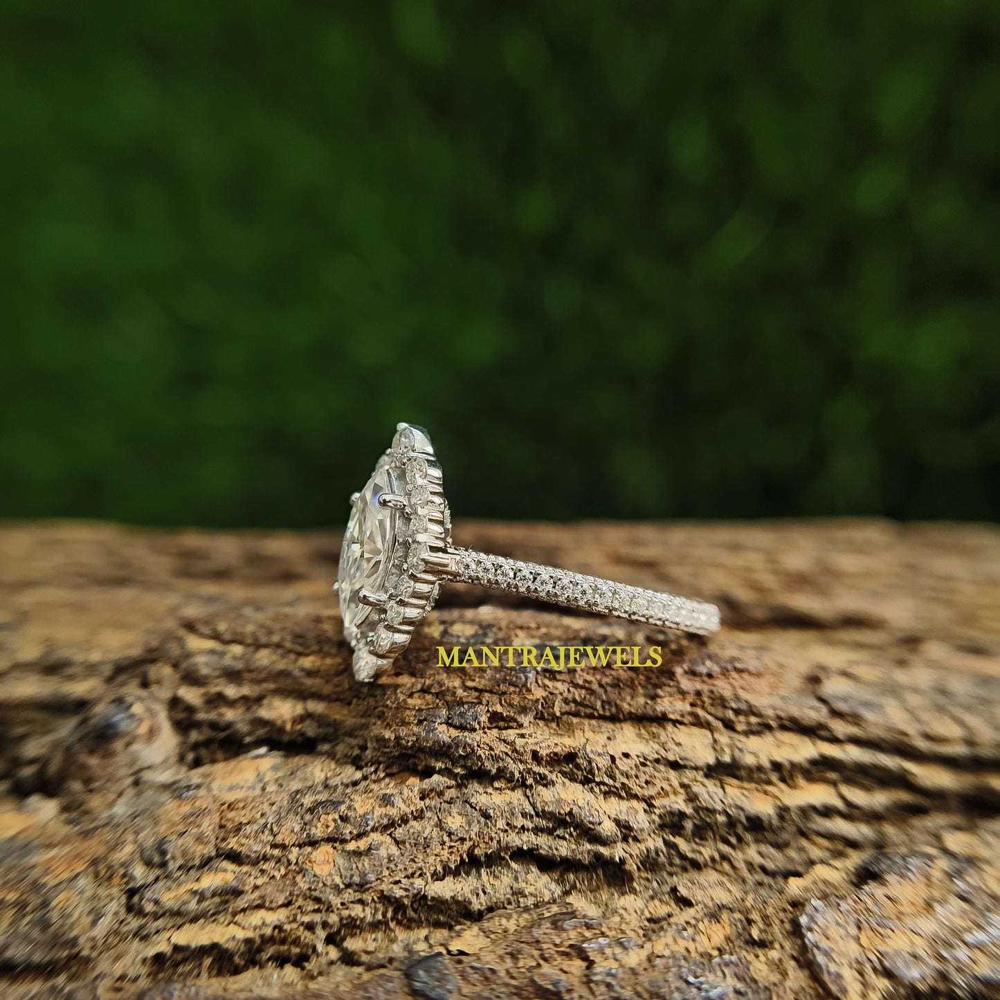 Marquise Cut Moissanite Ring Solid 14K Gold and Silver Diamond Engagement Ring Handmade & 925 Sterling Silver Ring Gift for her