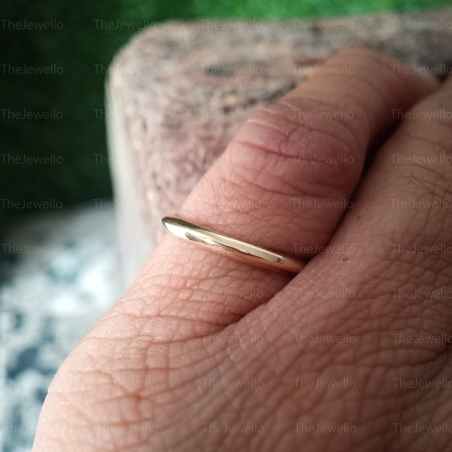 Plain White/Rose/Yellow Solid Gold Wedding Band, 2.50MM 14k Gold Ring - Gold Wedding Rings also used as Stacking Rings - Thin Wedding Band