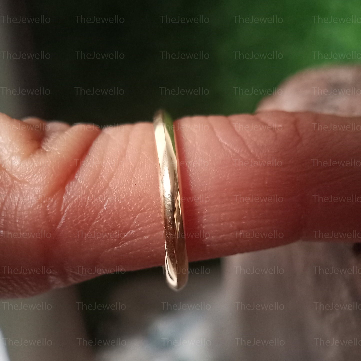 Plain White/Rose/Yellow Solid Gold Wedding Band, 2.50MM 14k Gold Ring - Gold Wedding Rings also used as Stacking Rings - Thin Wedding Band