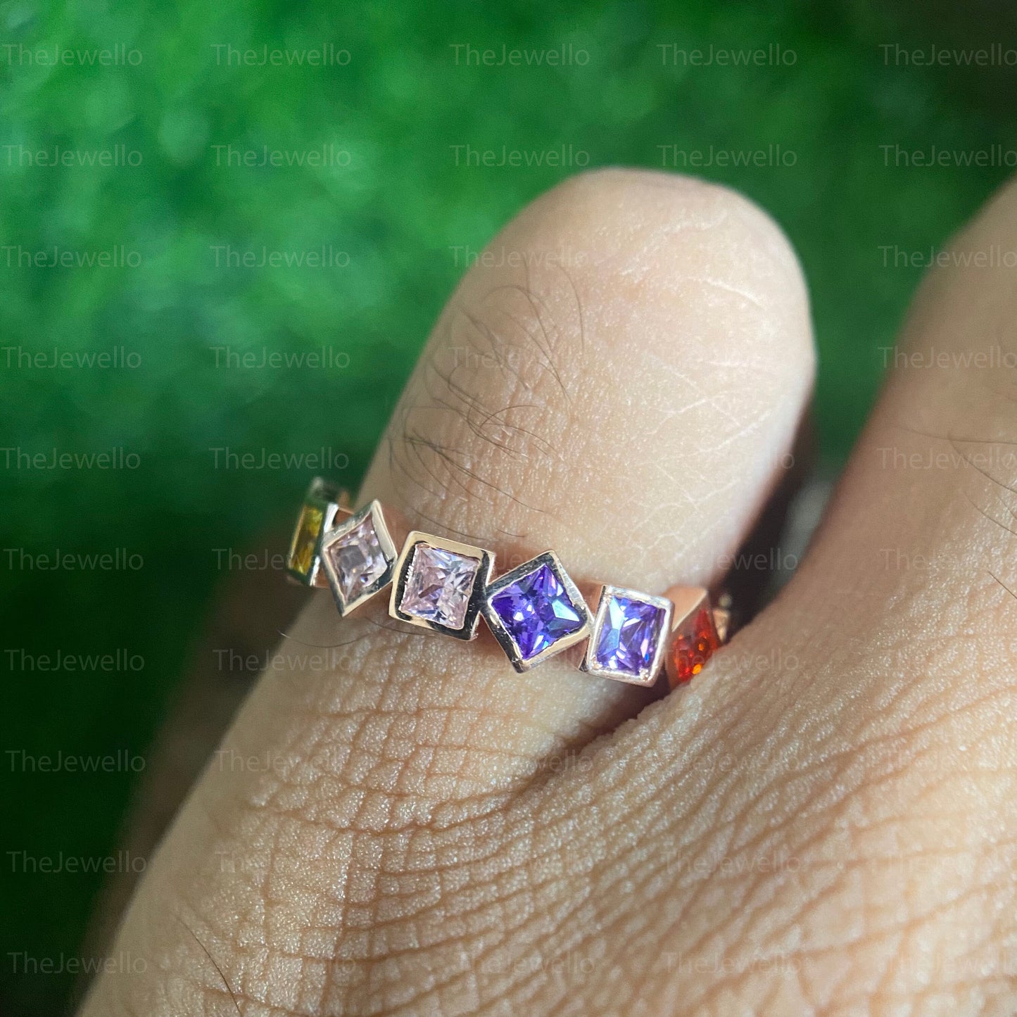 Family Birthstone Rings, Gold Personalized Dainty Ring, Diamond Ring, Birthstone Rings for Mom, Personalized Jewelry, Multi-Stone Ring