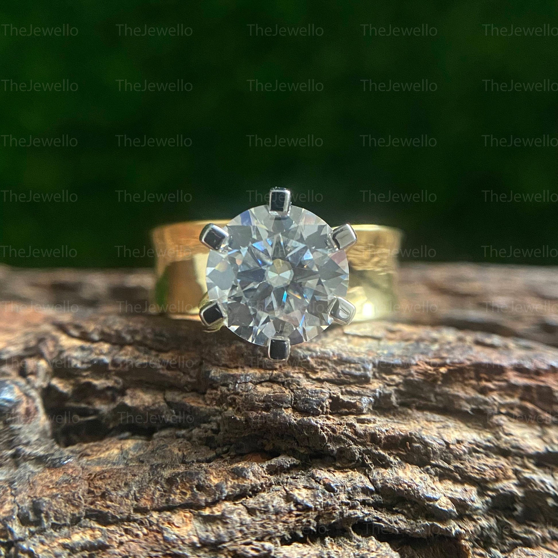 3CT Round Moissanite Engagement Ring for Him, Men's Wedding Ring, Anniversary Gift for Him, Statement Ring, Unique Father's Day Gift