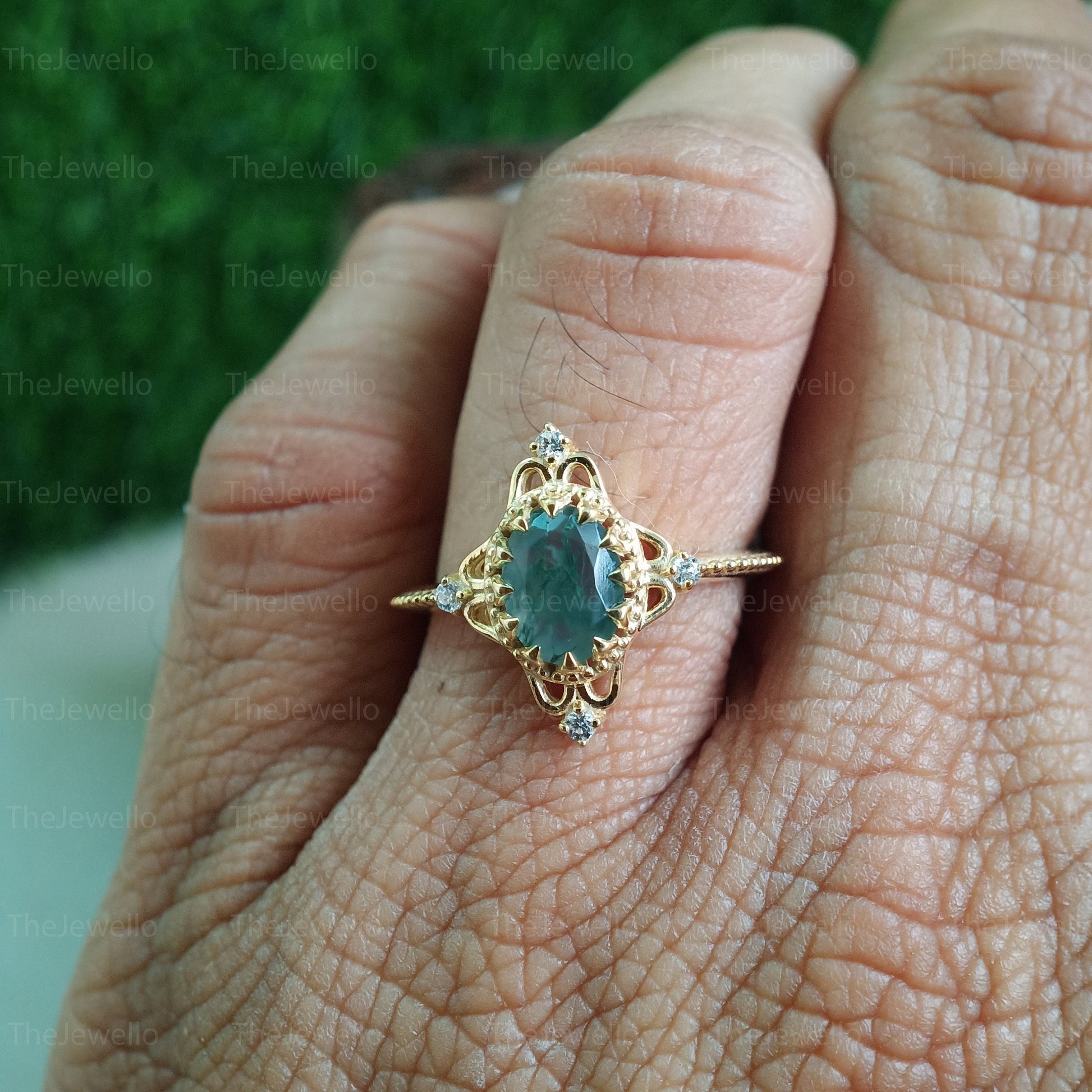 moss agate engagement ring engagement ring agate moss agate vintage art deco wedding ring yellow gold engagement ring 1.50c carat women ring