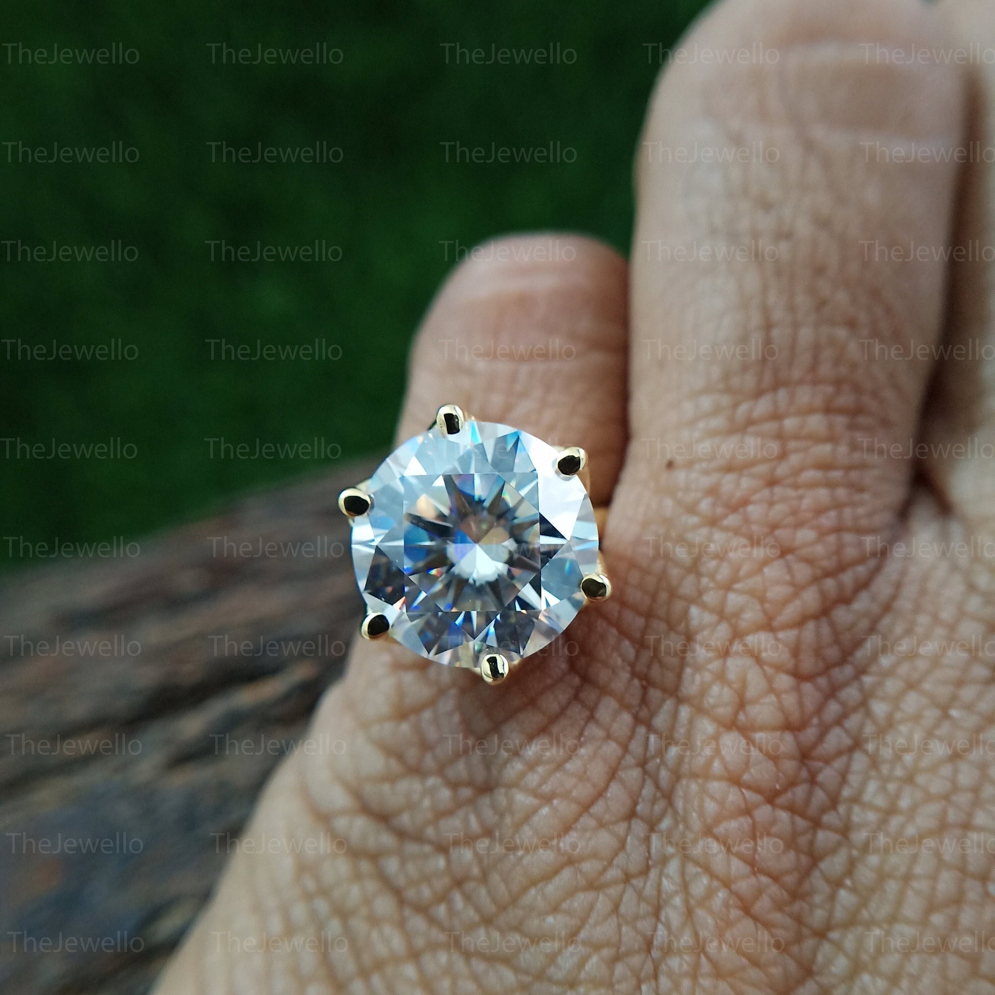 10 CT Brilliant Round Cut- Moissanite Ring- Engagement Ring- Wedding Ring- Proposal Ring- Danity Ring- Anniversary Ring- Gift for her