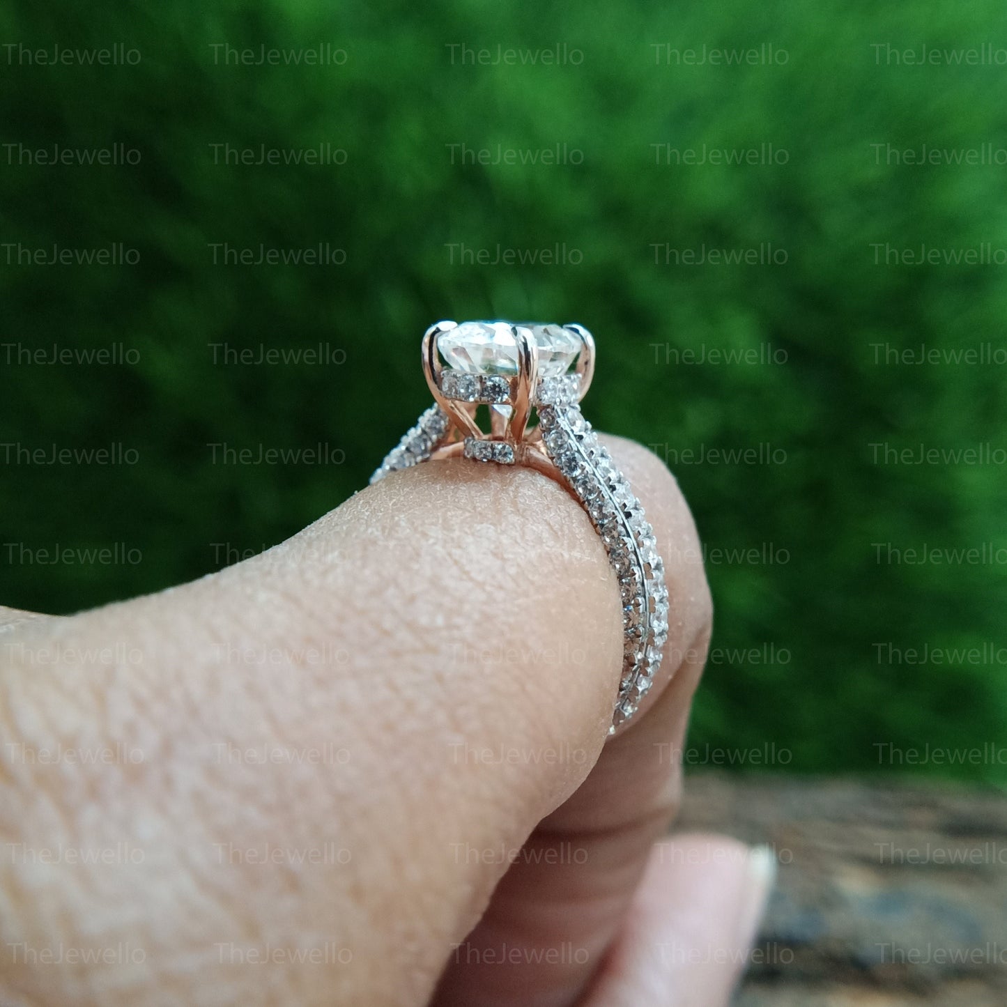 Oval Moissanite Bridal Ring, 2.20 CT Moissanite Engagement Ring, Claw Prongs Moissanite Ring, Oval Art Deco Vintage Ring