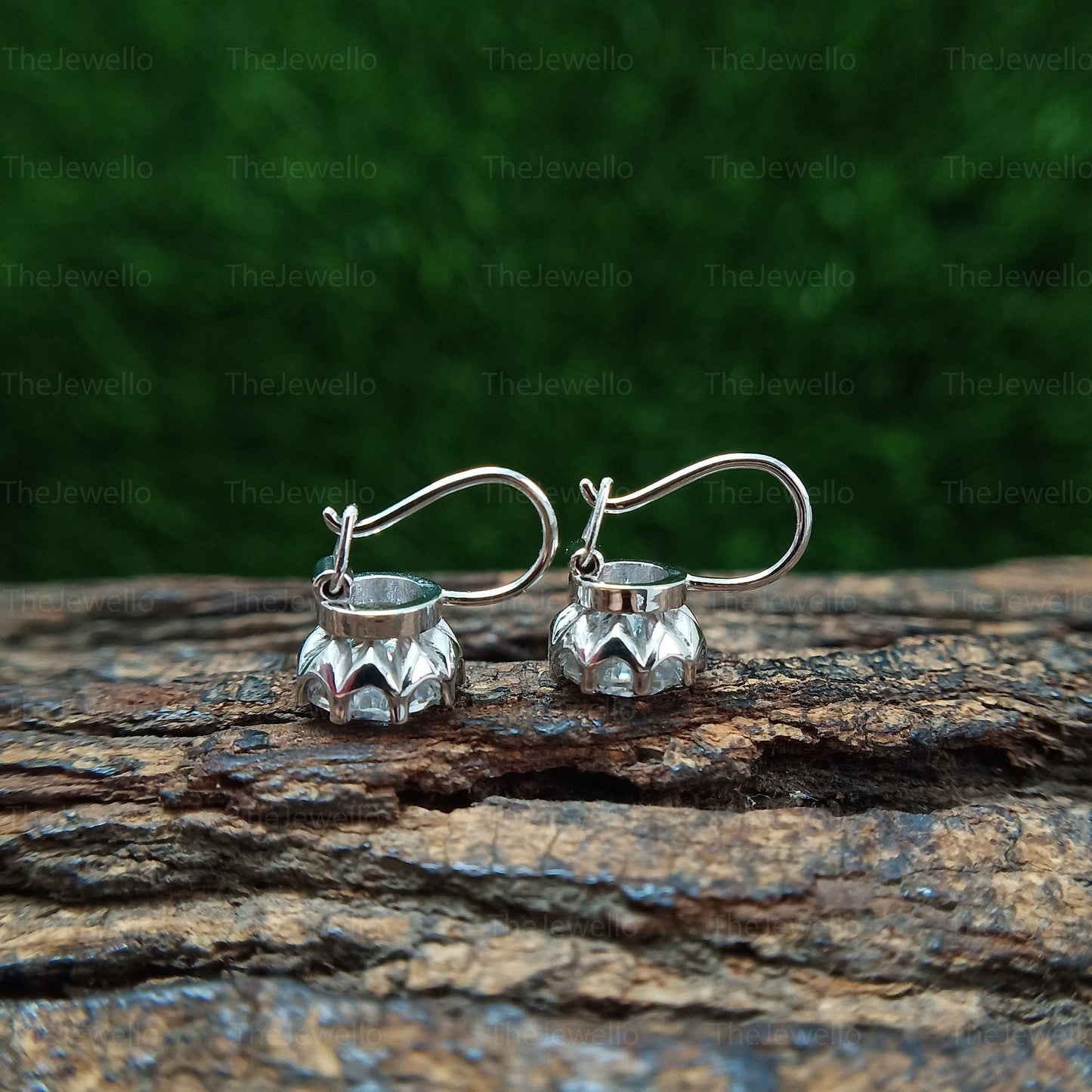 2.00 Ct Round Cut Drop Dangle Moissanite Earring, 925 Silver Dainty Dangle Earrings, Drop-Dangle Earrings For Birthday Gift