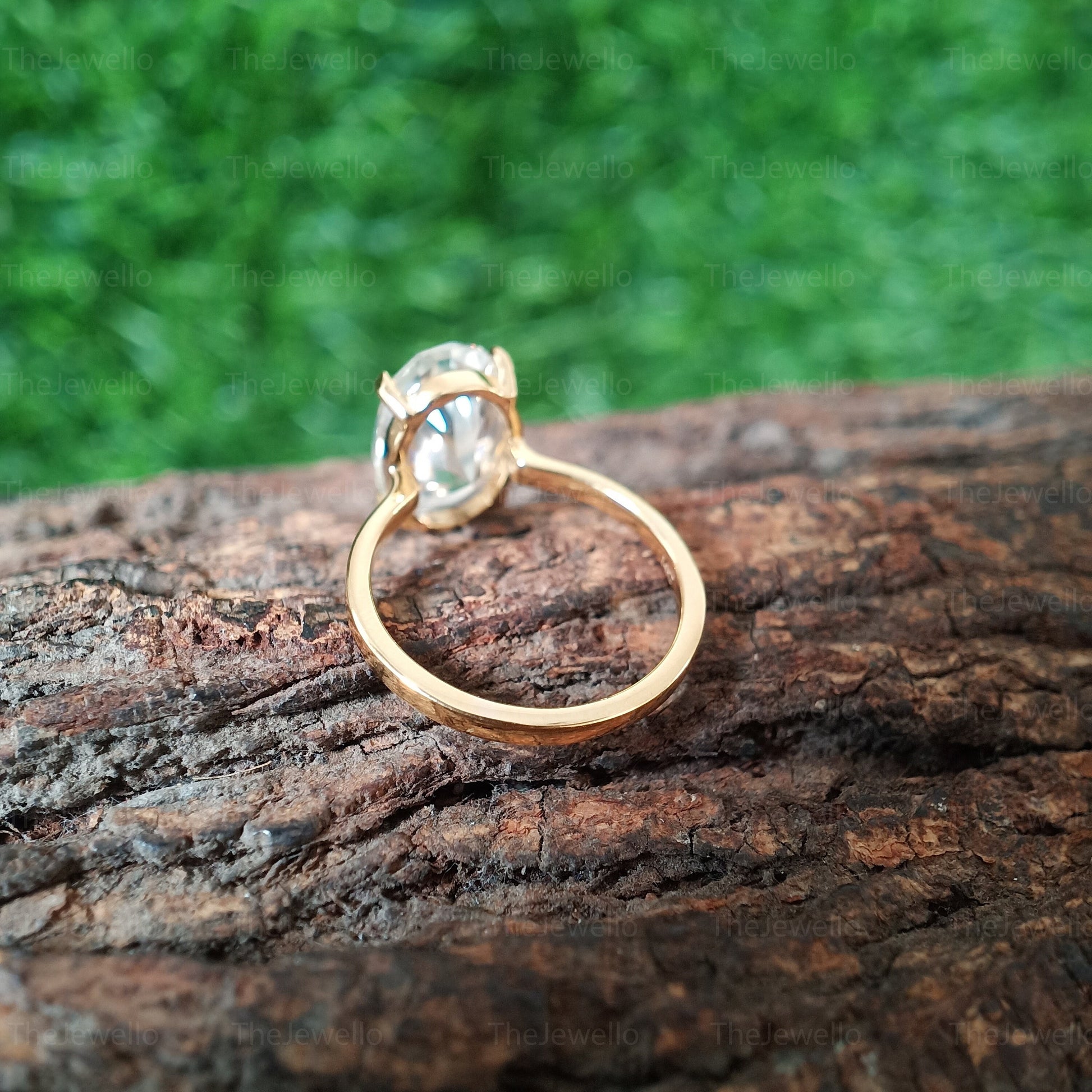 Solitaire Oval Moissanite Ring Unique 3.75CT oval Cut Moissanite Engagement Ring 14k Yellow Gold Womens Ring Halloween Gift for Her