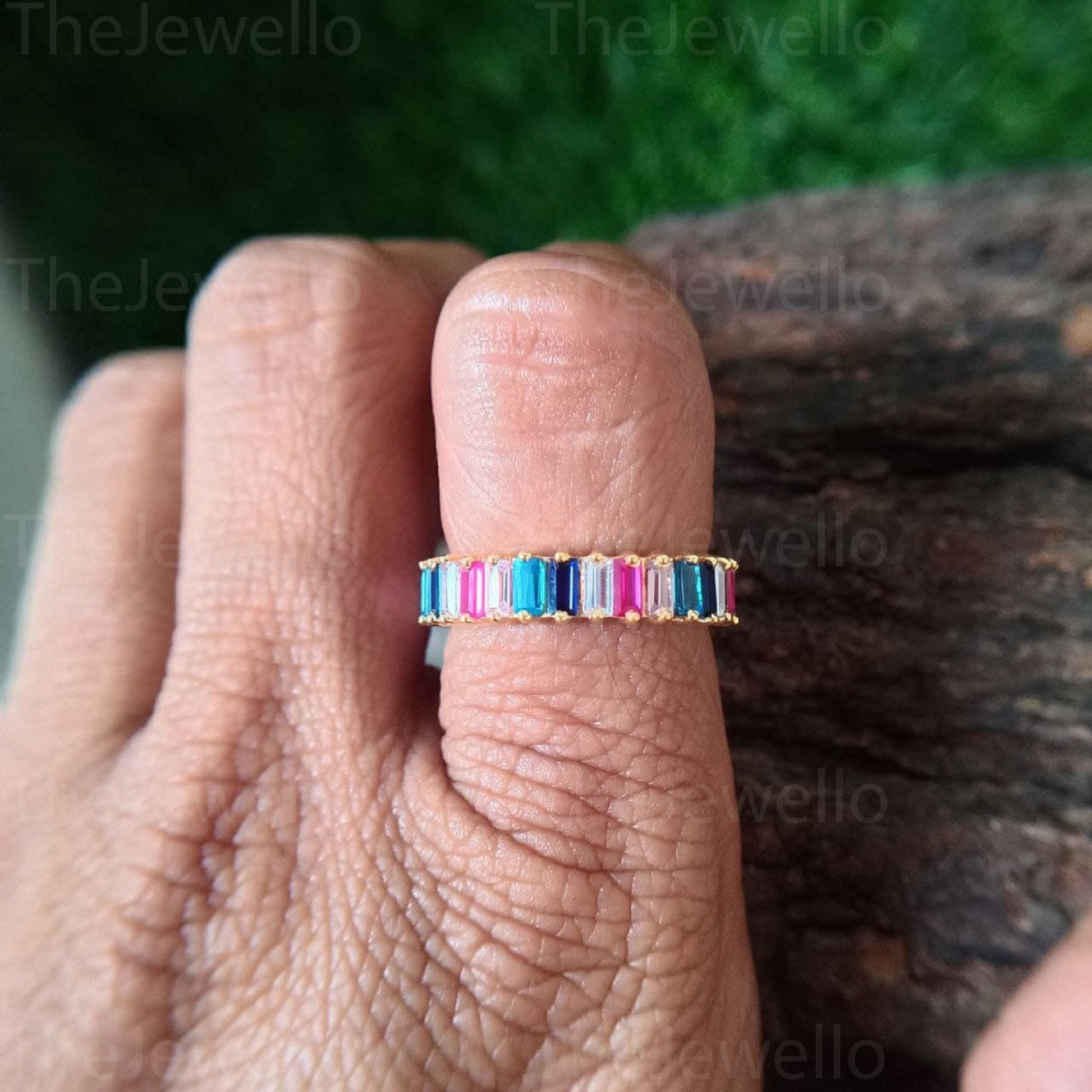 Family Birthstone Rings, Gold Personalized Dainty Ring, Diamond Ring, Birthstone Rings for Mom, Personalized Jewelry, Mother's Day Gift