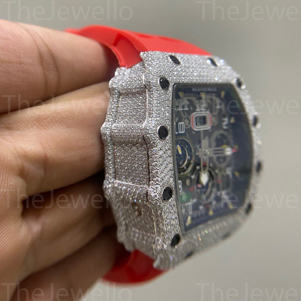 Richard Mille Iced Out Moissanite Watch