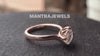 Rose Gold Round Moissanite Ring Classic 4 Prong Solitaire Round Cut Engagement Ring Knife Edge Pointed Prong Wedding Ring