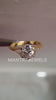 Moissanite Diamond Ring for Women - Oval Cut 2.00 Ct Moissanite Gemstone Ring - 14K Yellow Gold Engagement Ring for Her - Handmade Jewellery