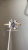 Solitaire Moissanite Engagement Ring, 2.55 Carat Asscher Cut Moissanite Wedding Matching Ring in 14k Yellow Gold, Wedding Anniversary Gifts