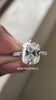 Old European Cushion Cut Moissanite Ring, 3.51 CT Elongated Cushion Moissanite Engagement Ring, Solid Real White Gold Ring